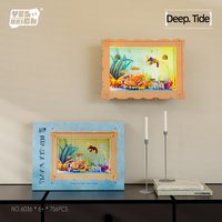 1pc fairy tale style building block photo frame new design frame picture block set 3D model DIY puzzle toys