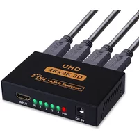 1x2 HDMI Splitter 1x4 HDMI Distributor Splitter 1 in 4 out 4K Video 4 Way Duplicate Screen Amplifier for PC TV Projector Monitor