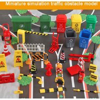 Miniature Simulation Traffic Obstacles Model Props Road Infrastructure Parking Sand Table Scene Layout Materials Diorama Kits