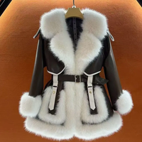 Ladies 2025 Winter Fake Fox Fur Coat Medium Long Sleeve Fluffy Teddy Jacket Women's New Warm Thicken Lined Luxury Casual Outwear