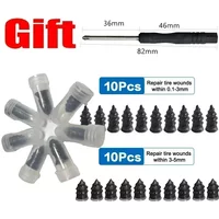 10-21Pcs Car Tyre Repair Rubber Nail Set Universal Car Motorcycle Tyre Repair Nails Truck Scooter Bike Tire Puncture Repair Tool