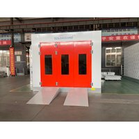 Auto Electric Heating System Car Water-Based Spray Paint Booth With LED Lighting Environmental 3 Filter Process Centrifugal Fans