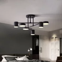 Nordic Bedroom Ceiling Light Living Room Lights Simple And Atmospheric Home Study Bar Creative Modern Wrought Iron Lamp
