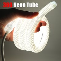 360 runde LED Neonst reifen Licht flexible Mesh Nylon Seil Lampe 12V 24V 240led/m wasserdicht 1m 2m 3m 4m 5m 10m Wohnkultur