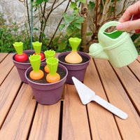 Children's Shovel Planting Sprinkler Planting Play House Toys Play Sand Radish Potting Set Beach Sand Playset - Birthday Gifts