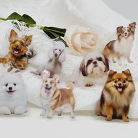 50pcs Dog Breeds Transparent PET Stickers Decals For Phone Laptop Notebook Suitcase Guitar DIY Cartoon Aesthetic Stickers