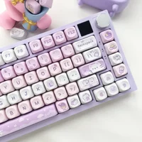 New 95Keys Dessert Cat Theme Keycaps MOA Profile PBT Key Caps Kit for 61/64/68/84/75/87Keys GMK67 Gaming Mechanical Keyboard