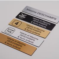 Size 7*2 cm Custom House Number Engraved Badge Personalize Brooch Pin Tape Magnet ID Door Mail Box Name Tag