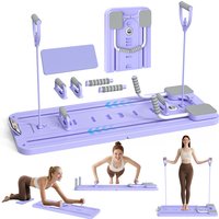 8-in-1 Multifunktionales Pilates-Board, Bauchmuskel-Trainingsgerät, Fitness-Widerstandsbänder, Rebound-Board für Beine, Arme und Rücken, für Zuhause