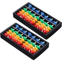 Small 7 Column Plastic Abacus Montessori Math Toy Colorful Beads Arithmetic Calculating Tool Kids Educational Teaching Aid