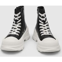 Haut de gamme hiver polyvalent hommes à la mode sport décontracté respirant Couple Style hauteur augmentant exquis mi-haut bottes
