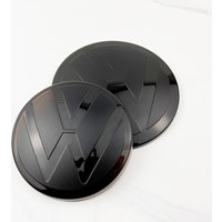 2pcs Front and Rear Emblem For VW Golf 6 Golf 7 Golf 7.5 Golf8 Not Affect ACC Modified Black Label Flat Mirror Logo Cover Sticke