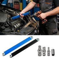 3/8 Inch Offset Ratchet Wrench Tight Reach Extension Spanner for Truck Motorcycle Home Garage Workshop Maintenance Chain