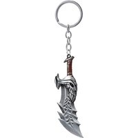 Fashion God Of War 4 Keychain Kratos Axe Demon Knife Weapons Model Key Chain Chaveiro Men Cosplay Keyring Car Accessory