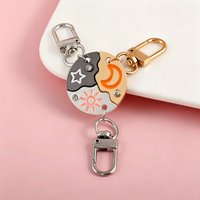 A Girl 3Pcs/set Stars Moon Sun Circular Splicing Bestie Keychain for Girls Fashion Friendship Gifts Bag Charm