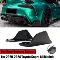 For 2020-2024 Toyota Supra All Models A Pair Car Rear Bumper Corner Body Kit Glossy Black/Carbon Fiber Style Accessorie