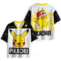 Summer 2026 Pokemon Pikachu "Little Smart Hat" Baseball Suit Themed 3D Print Breathable Quick Drying T-shirt Adult Parent Top