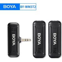 BOYA BY-WM3T2-M2 Wireless Lavalier Lapel 3.5mm TRS Noise Reduction Microphone for Canon, Nikon, Sony Cameras Vlogging Recording