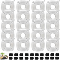 Replacement Activated Carbon Filter and Sponges 8/12/24pcs For Cat Water Drinking Fountain Replaced Filters Dog Water Dispenser