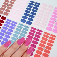 16Strips Pink Rose Semi-Cured Gel Nail Decals UV/Led Lamp Gel Polish Sticker Adhesive Sliders Long Lasting Full Cover Nail Wraps