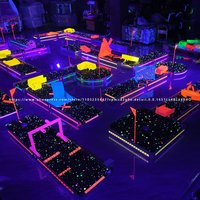 9 Hole Glow in the Dark Mini Golf Course Set Includes a complete set of accessories For Party Arcade games Lawn Carnival