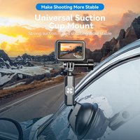 TELESIN Autotelefon-Action-Kamerahalter mit Saugnapf, 360° verstellbar, 1/4 Standard-Adapter für GoPro Insta360 DJI Action Smartphone