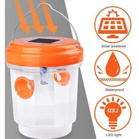 New Solar Powered Wasp Trap Lights Waterproof Outdoor Hornet Bee Non-toxic Garden Traps Supplies Safe Reusable Hanging Trap W9y1