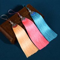 1/2Pcs 15cm Tassel Handmade Silk Craft Tassels Beaded Fringe Tassels with Cord Loop for DIY Crafts Jewelry Making Accessories