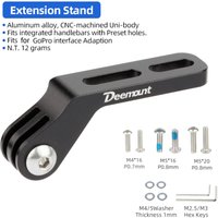 AliExpress NONE Integrated Bicycle Handlebar Below Bracket 2 Preset Holes Sturdy For GoPro Camera Mount 360° Rotatable Compact Extension Adaptor