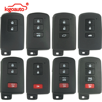 Kigoauto for Toyota Smart Key Case Shell 2/3/4 Button HYQ14FBA for Camry Avalon Prius RAV4 Yaris Tacoma