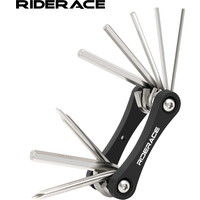 RIDERACE Bicycle Multi Tool 8 in 1 Portable CRV Steel 4mm 5mm 6mm Hex Allen Wrench Multifunction Screwdriver Bike Repair Tools