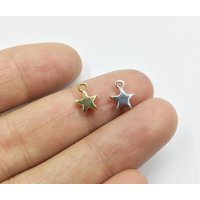 Eruifa 30pcs 6mm Mini Star Zinc Alloy Charms Jewelry DIY Handmade 2 Colors