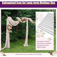 3*6m Wedding Party Backdrop Stand Pipe Kit Backdrop Stand Pipe Kit Silver Wedding Arch Silver for Wedding Arch Decorated Banquet