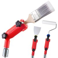 Rotating Head Multi-Angle Paint Brush Extender Plastic Paint Brush Holder Extension Pole Attachment Holder for High Ceiling