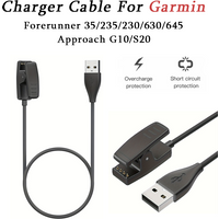 For Garmin Forerunner 735XT 235 35 64 230 630 645/645 Music, Approach S20/G10 Smartwatch Replacement Charger Charging Clip Cable