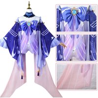 Game GenshinImpact Sangonomiya Kokomi Cosplay Costume Pearl of Wisdom Kokomi Outfit Dress Wig Comic Con