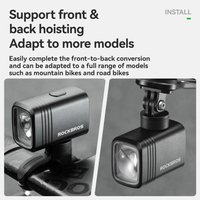 AliExpress ROCKBROS 1000LM Bicycle Front Hanging Light Bike Headlight Cut-off Line Intelligent Power Display Screen High Brightness Light