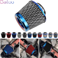 76MM 3" Burnt Blue Stainless Steel Mesh Cone Power Intake High Flow Cold Air Filter Air Intake Filter Induction Kit OFI074