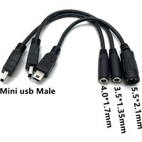 Mini USB 5pin Male To DC 5.5*2.1mm 4.0*1.7mm 3.5*1.35mm Female Power Charging Conversion Plug Cable 15cm 5V 