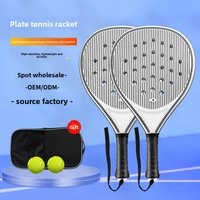New Model Panel Tennis Racket with Non-Slip Grip and Highly Elastic String Outdoor Family Sports Racket
