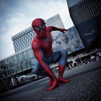 Adult Remy Tobey Maguire Spider-Man Cosplay Costume Full Body Jumpsuit with Mask Halloween Carnival Superhero Cosplay Outfit