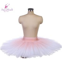 BLL536 Omobre Pale Pink Plain Pre-professional Bell Half Tutu Group Dance Ballet Costume Dance Tutu