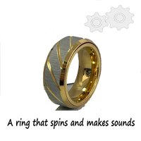 Novelty Metal Toy Fingertip Slider Fashion Accessories Ratchet Ring Stress Relief for Adults Metal ADHD Casual Fingertip Ring