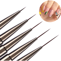 6/9/12/15/18mm Thin Nail Art Brush for Manicure Nail Liner Brush Drawing Line Stripe Painting Flower Pen Manicure Brushes Tools