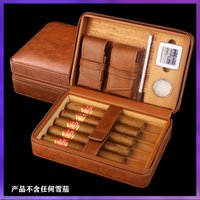 Cigar Box Portable Cigar Moisturizing Box Cedar Wood Portable Large Capacity Cigar Box Set