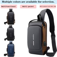 Sleek Contrast Multi-Color Sling Bag Multi-Pocket Adjustable-Strap Lightweight for Daily Commute Casual Stylish Bag