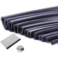 1/3/5 Meter Black U Rubber Edge Strip Anti Oil Seal Edge Shield Encloser High 5mm-18mm Inner Width 0.5mm-12mm