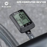WEST BIKING Wireless Bike Computer ANT+ Bluetooth GPS Speedometer IPX7 Waterproof LCD Digital Smart Odometer Cycling Accessories