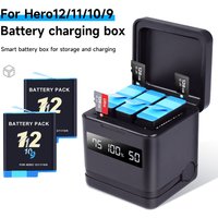 Do GoPro hero 10 2000mAh Bateria + LCD Inteligentna ładowarka z portem Type-C Do GoPro Hero 9 Go Pro 10 hero 11 12 Kamery sportowe