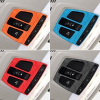 For BMW 1 3 4 Series F30 F32 F34 F15 F16 F20 F48 Made of Alcantara Car Reading Light Panel Trim Sticker Interior Accessories